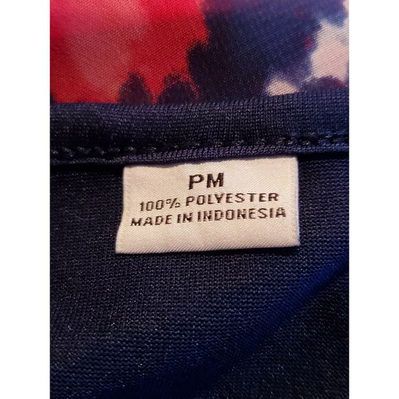 Liz Claiborne PM American Navy Multi Color Floral Top & Black Camisole NWT - Picture 8 of 12